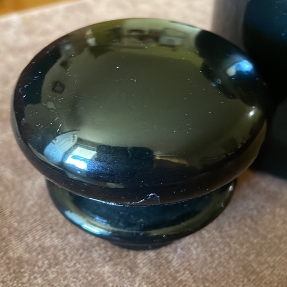 Apathacary Black Jar with Hand Painted Winter Scene - Picture 6 of 8